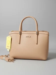 beige nude classic handbag for women