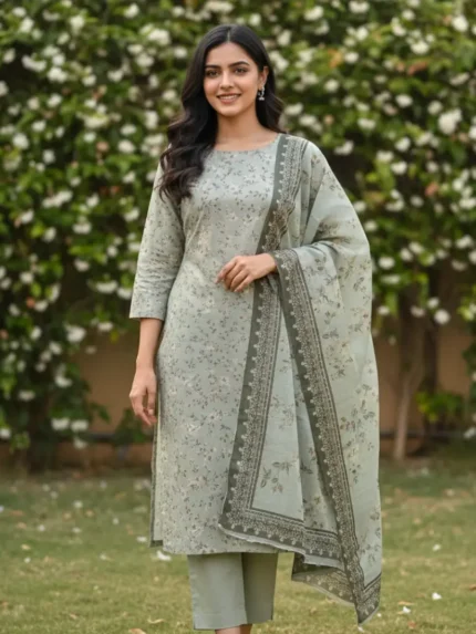 mint green lawn 3 piece suit