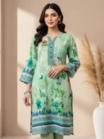 Mint green lawn 3 piece suit women