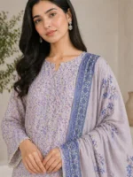 lavender grey lawn 3 piece suit
