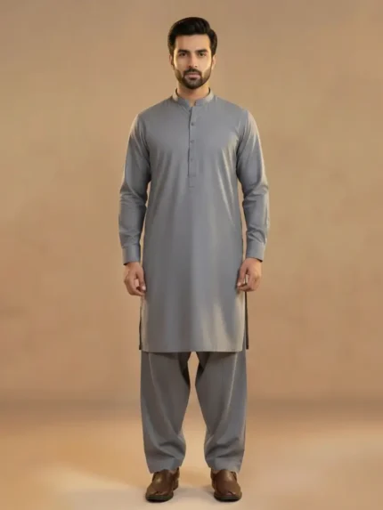men dusty blue wash wear suit