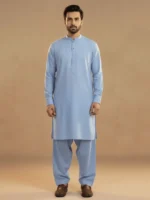 men sky blue wash wear suit