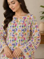 Multicolor Printed Lawn 2 Piece Suit