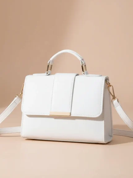 white minimal handbag for women