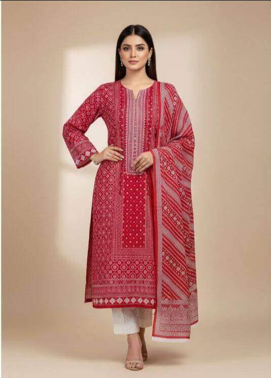 LawnSuit 3pc Unstitched Printed Lawn 3 pc Unstitched - Image 1
